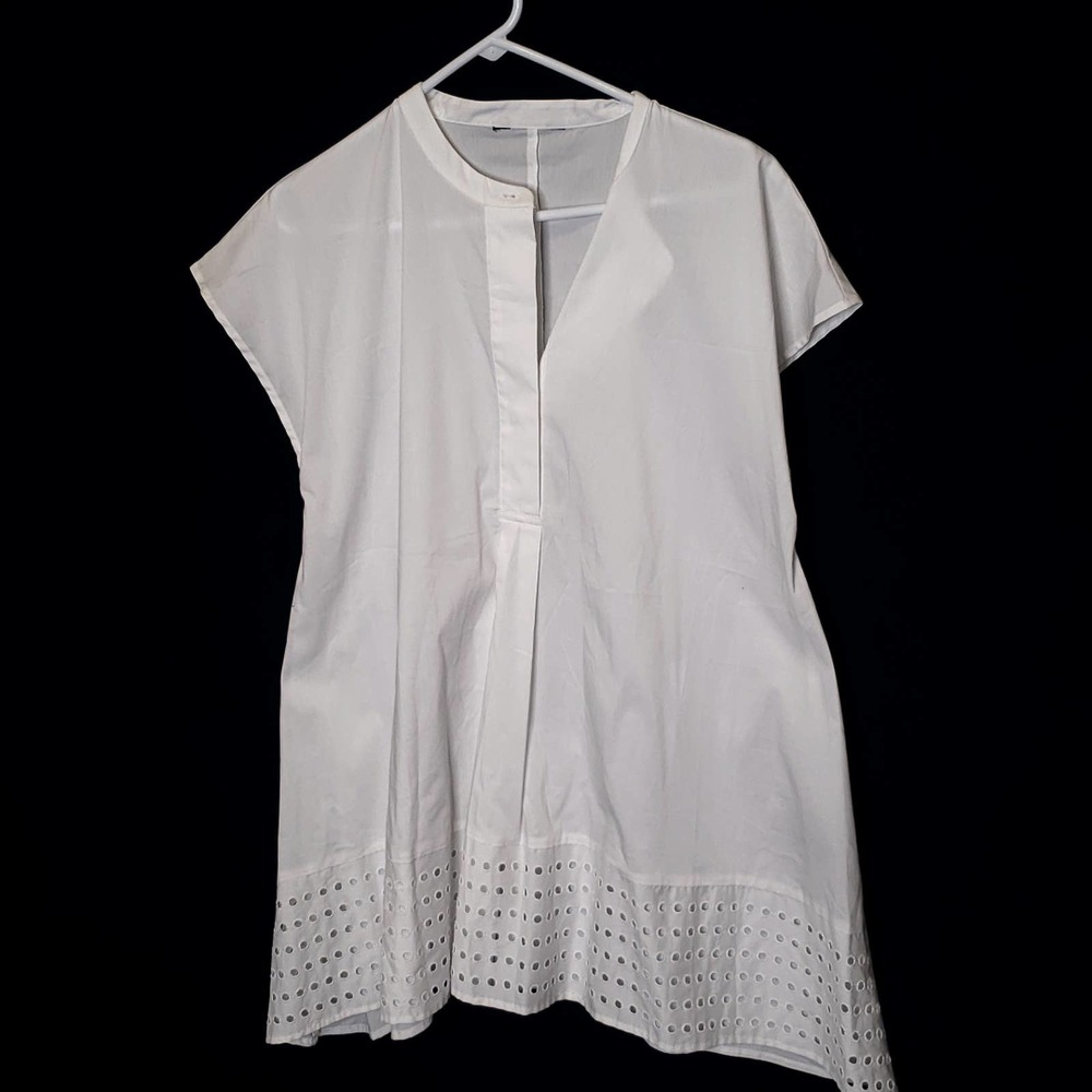 White Long Short-sleeve Tunic size M/L